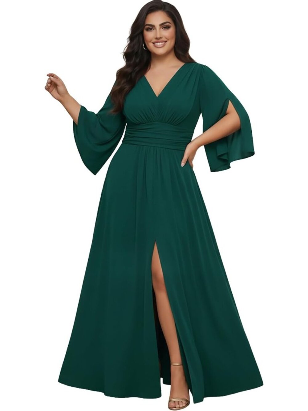 Elegant Long Maxi Dress for Women | Bridesmaid, Wedding Guest, Semi-Formal Gown